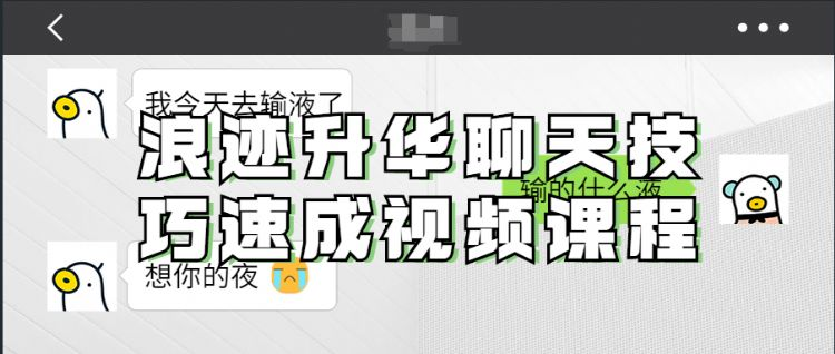 浪迹升华聊天技巧速成视频课程