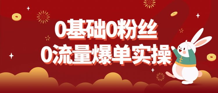 基础0粉丝0流量爆单实操"