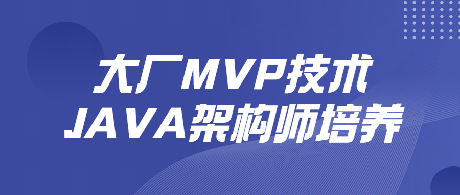 大厂MVP技术JAVA架构师培养